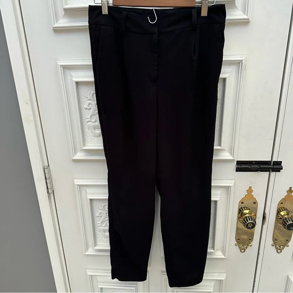 Express - High Rise Ankle Trouser Pants - Black - Size 6R - Picture 4 of 8